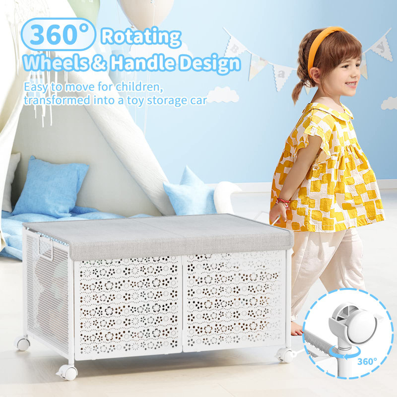 Harriet Bee Garrie Stainless Steel Toy Box Wayfair